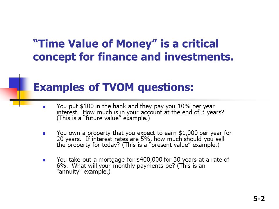 CheckPoint Time Value of Money